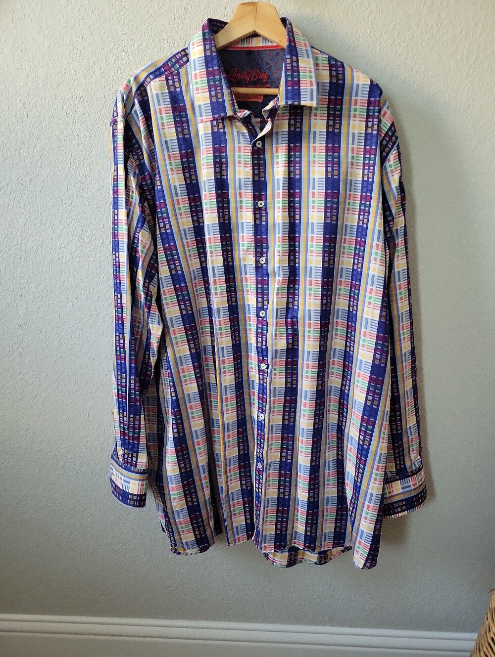 Lansky Bros. Limited Clothier to the King Long Sleeve Button Down Shirt 2XL